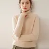 ¡Moderna y Elegante! Nuevo Suéter de Cachemira para Mujer, Jersey de Cuello Solapa, Tejido Holgado, Suéter Grueso de Cuello Alto para Otoño e Invierno, Camiseta Base