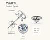 Brincos Moissanite Explosões Transfronteiriças da Amazon Moda Feminina Versátil Prata Esterlina S925 Design de Nicho Senso Avançado
