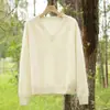 Nuevo Estilo Otoño e Invierno Suéter Base de Punto 100% Cachemira Pura con Cepillado Suéter Pulóver de Cuello en V Suéter para Mujer Parte Superior para Vestir Interior Amigable con la Piel