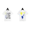 2024 VLONE Camiseta de Manga Corta Serie V Grande Estampado de Estrella V Camiseta de Manga Corta para Parejas Hombres y Mujeres Tendencia High Street Personalizada