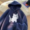 Adolescente Estilo Americano Retro Suelto Estudiante Casual Sudadera con Capucha Chaqueta Sudadera para Hombre Otoño Nuevo Marca Pesada de Moda