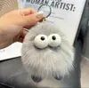 Llavero Colgante para Coche Bola de Carbón Pequeña de Piel de Zorro Ins Pelota de Felpa Decoración para Mochila Bolso Regalo Ins Estilo de Moda