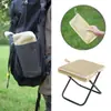 Banqueta dobrável estilo clutch para acampamento ao ar livre, pesca, feira noturna, festival de música, banco conveniente para fila, banqueta dobrável ao ar livre, estojo de lápis, cadeira