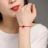 Cuentas de Transferencia Benmingnian Amantes Mismo Estilo Cinabrio Púrpura Cuerda Roja Tejida Pulsera de Mujer Cuerda de Mano Simple para Hombre Cadena para Tobillo