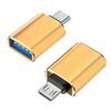 Adaptador Otg Android USB3.0 Hembra a V8Micro Lector de Disco USB para Teléfono Móvil Convertidor Otg de Aleación de Aluminio