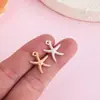 Accesorios de joyería de aleación DIY KC oro estrella de mar colgante pequeño estilo oceánico pulsera de metal hecha a mano accesorios para collar