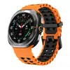 Correa deportiva de silicona bicolor para Samsung Watch Ultra 7 Ultra de 47 mm.