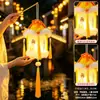 Novas Lanternas 2026 Estilo Chinês Infantil Portátil Luminosa Pequena Lanterna de Flor Hanfu Lanterna de Palácio Adereços de Fotografia