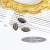 Pendientes de joyería hechos a mano con cuentas acrílicas de oro negro antiguo con patrón en relieve retro japonés francés. Accesorios