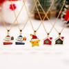 Colar de Natal Europeu e Americano Sino Floco de Neve Joias Rena de Natal Bengala do Papai Noel Pingente de Árvore de Natal