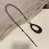 Collar Colgante de Anillo Largo Asimétrico Retro para Mujer Cadena de Suéter de Cuello Halter Ajustable Estilo Étnico Accesorios de Alta Gama