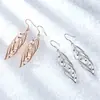 Brincos de Prata Esterlina S925 Folha para Mulheres Estilo Coreano Simples Modernos Individuais Sombra de Árvore Torcidos Emagrecimento Rosto Longo Ornamentos de Orelha