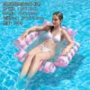 Cama flotante de malla transfronteriza, hamaca inflable para natación, respaldo plegable, cama inflable para exteriores, reclinable acuático, fila flotante inflable