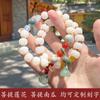 Hangzhou Faxi Loto Jade Blanco Bodhi Pulsera de Mano Pulsera de Mano Bodhi Cuentas de Buda Olla de Loto Duobao Pulsera de Paz Buena Suerte