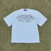 Estilo Tendência Europeu e Americano Americano Street Estampa Simples de Letras Versátil Casual Esportivo Y2K Wear Camiseta Pequena com Decote em V