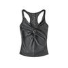 2526-25 Nuevo Estilo de Verano Americano Sexy Estilo Pura Pasión Espalda Descubierta Cruz en el Pecho Chaleco de Encaje