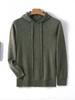Suéter de cachemira de primera línea para primavera y otoño, nuevo suéter con capucha para hombre, suéter de lana de punto de color liso, suéter con capucha, camisa de capa base