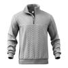Suéter informal retro de estilo americano con cuello y cremallera, holgado, de punto con costuras pesadas, de jacquard, de manga larga para otoño e invierno.