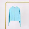 Moletom Lulu com Capuz, Zíper Completo, Corte Solto, Com Etiqueta, Em Estoque, Entrega Direta, Etiqueta Dourada, Zíper Dourado, Estilo Casual Curto, Forrado com Fleece