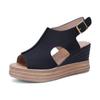Sandalias de Verano Europeas y Americanas de Comercio Exterior de Talla Grande con Suela Gruesa y Huecas para Mujer Sandalias de Playa Retro con Velcro de Cuña Transfronterizas ebay