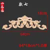 Talla de madera estilo europeo aplique decorativo de madera talla de madera de Dongyang piezas de flores largas de madera cabeza de flor de madera aplique para puerta de armario