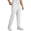 Pantalones Largos Casuales para Hombre de Nuevo Estilo para Todas las Estaciones, Pantalones Rectos Holgados de Alta Gama, Conjunto de Pantalones de Pierna Ancha a Rayas de Cintura Alta