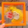 Chaveiro de Pelúcia Crochê Criativo Coelho da Lua Boneca Pingente para Mochila Escolar Pequeno Pingente para Casal Pequeno Presente