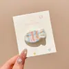Pinzas para el cabello coloridas, artísticas y coquetas modelo 2025, pinzas de pico de pato estilo universitario para chicas dulces, pasadores para el cabello de estudiante, accesorios para el cabello de alto valor