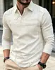 2026 Nueva Camisa Polo con Estampado de Mezclilla 3D para Hombre Tendencia Europea y Americana Manga Corta Verano Moda Casual para Hombre