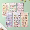 Pegatinas de Cristal con Relieve Luminoso Estéreo 3D Pegatinas de Animales Lindos de Dibujos Animados para Niños Pegatinas Hechas a Mano Pegatinas de Recompensa