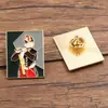 1 8 Insígnia de Metal Pintura a Óleo Impressão do Nascer do Sol Arte Pintura Famosa Broche para Roupa Decoração de Mochila de Estudante de Arte