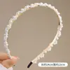 Transfronterizo Nuevo 2025 Diadema Retro de Perlas y Rosas Coreana de Doble Capa para Salir Accesorios Populares Dulces Franceses para el Cabello