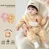 El mameluco de otoño para bebé es súper lindo con diseño de pato de dibujos animados, mameluco de manga larga para niños y niñas, mameluco cómodo para bebé