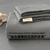 Sábana de Algodón Puro Minimalista Clase A para Dormitorio Color Sólido Algodón Lavado Gasa de Doble Capa Almohadilla Gruesa para Dormir Funda de Almohada de una Pieza
