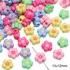 Cuentas acrílicas de doble par de colores sólidos, cuentas redondas, cuentas de mano, collar de trébol de cuatro hojas hecho a mano, pulsera, accesorios de cuentas redondas