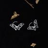 Pendientes de Mariposa Huecos de Plata de Ley S925 Jufeng Nueva Moda Clips para Orejas Simples Pendientes Versátiles con Estilo Y293