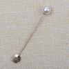 Accesorios de joyería diy broche largo de una palabra soporte pin de perla lazo corsage ropa hebilla de bufanda de seda