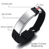Pulsera Médica de Advertencia para Hombre de 14 MM Grabado de Corrosión Pulsera de Acero Inoxidable de Silicona Venta Caliente Transfronteriza en Europa y América