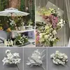 Flores Artificiais Brancas de Casamento Arranjo de Flores para Guia de Caminho no Salão de Casamento Arranjo de Flores Arranjo de Flores Decoração de Teto e Palco Coreano Arranjo de Noivado