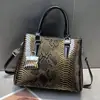 Bolso de Mano Casual Retro 2025 Gran Capacidad Estampado de Serpiente Bolso de Hombro Versátil de Temperamento Bolso Cruzado