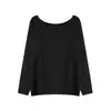 Top de Hombros Descubiertos Estilo Chica Caliente Otoño 2026 para Mujer, Diseño de un Hombro, Corte Holgado, Camiseta de Manga Larga Adelgazante, Capa Base