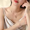 Celebridade da Internet Colar com Laço de Favo de Mel Feminino Diamante Microincrustado Corrente de Clavícula em Prata Esterlina 925 Joias de Luxo Leve Atacado