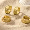 Pendientes de Aro Florales de Estrella y Luna Elegantes Europeos y Americanos Incrustados con Circonita y Chapados en Oro Real de 18 Quilates, Pendientes de Acero Inoxidable de Moda y de Alta Gama