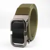 Cinto Masculino Automático de Couro Fivela de Liga Sem Dentes Cinto Tecido de Nylon Cinto de Lona Tático Casual para Exterior