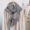 Nuevo chal de encaje empalmado para viajes y vacaciones con un estilo de páramo de alta gama, pañuelo para la cabeza extragrande para proteger del sol