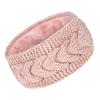 Faixa de Cabelo de Lã Tricotada Europeia e Americana Cor Sólida Topo Aberto Headwear Feminino Outono e Inverno Aconchegante Espessada Faixa de Cabelo Torcida Cinto