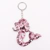 Llavero de sirena con lentejuelas reflectantes de doble cara, llavero con lentejuelas para bolso de mujer, colgante de coche, fábrica al por mayor