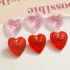 Capas geométricas dulce corazón tridimensional diy accesorios acrílicos aretes pasador material para funda de teléfono móvil venta al por mayor