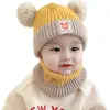 Chapéu de Bebê Outono e Inverno Estilo Coreano Super Fofo Urso Menino Pequeno Chapéu de Proprietário Primavera e Outono Menino e Menina Chapéu de Tricô para Bebê