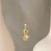 Moda Europeia e Americana Novo Estilo Resort Oceânico Champagne Dourado Carpa Peixe Dourado Pingente Personalizado Colar Corrente da Clavícula Joias
